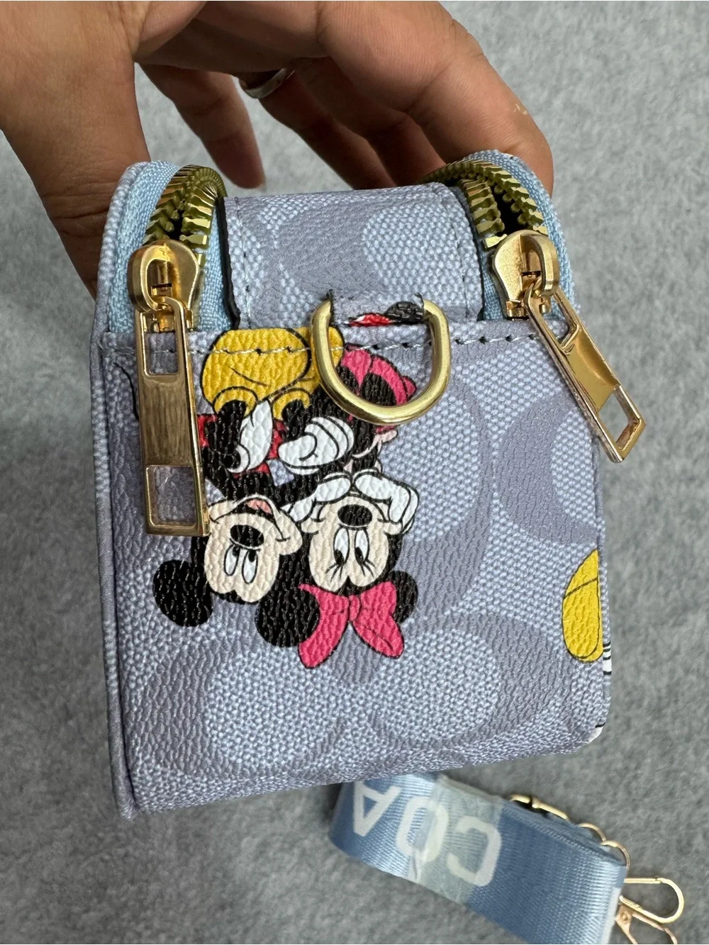 Coach Disney Lilac Mickey & Minnie Kids Crossbody Pouch